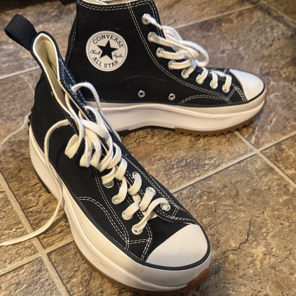 Converse Black and White Platform High-Tops